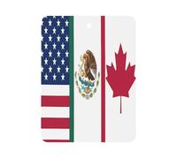 U.S.A Canada Mexico Flag Car Aromatherapy Tablets Air Freshener Hanging Scented Cards for Rooms Bathrooms Wardrobe Square