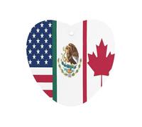 U.S.A Canada Mexico Flag Car Aromatherapy Tablets Air Freshener Hanging Scented Cards for Rooms Bathrooms Wardrobe Love form