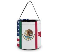 U.S.A Canada Mexico Flag Halloween Candy Tote Tricking Or Treating Bag Pumpkin Easter Eggs Bucket Best Party Gifts