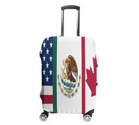 U.S.A Canada Mexico Flag Luggage Case Cover Protective Suitcase Covers Anti Scratch Baggage Washable Fits 19-32 Inch M