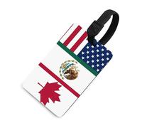 U.S.A Canada Mexico Flag Luggage Tag for Suitcases Identify Labels Privacy Travel Baggage for Women Men