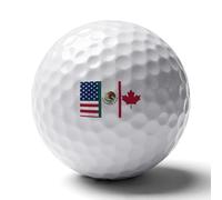 U.S.A Canada Mexico Flag Standard Golf Balls Recreation Ball Professional Gift for Boyfriend Father Husband Son