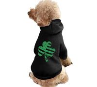 U.S.A Clovers Flag Printed Dog Hoodie Breathable Soft Cat Sweatshirt for Small Medium Large M