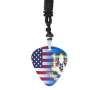 U.S.A Connecticut State Flag Fashion Guitar Picks Necklace Music Jewellery Personalized Pendant