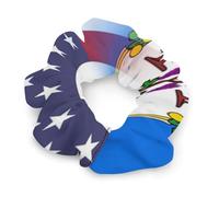 U.S.A Connecticut State Flag Fashion Hair Bands Scrunchies for Women Soft Elastic Hair Ties Accessories