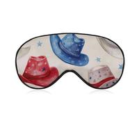 U.S.A. Cowboys Hats Sleep Eye Mask Night Shade Cover Soft Adjustable for Travel Naps