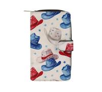 U.S.A. Cowboys Hats Women's Wallets Clutch Purse Card Cash Holder Travel Bifold Handbag