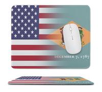 U.S.A Delaware State Flag Fashion Mouse Mat Pad Slim Anti-Slip Office Desk Accessories