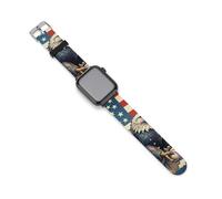 U.S.A Ea-gle Silicone Smartwatch Replacement Bands Compatible with IWatch Wristbands Strap