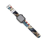 U.S.A Ea-gle Silicone Smartwatch Replacement Bands Compatible with IWatch Wristbands Strap