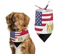 U.S.A. Egypt Flag Dog Bandana Pet Scarf for Small Medium Large Dogs Triangle Bibs Photo Prop Gift