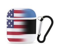 U.S.A Estonia Flag Slim Compatible with Airpod Case Protective Hard Cover Skin Shockproof