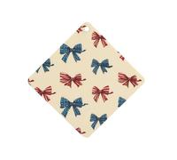 U.S.A Flag Bow Pattern Car Air Freshener Aromatherapy Tablets Hanging Scented Cards for Rooms Bathrooms Wardrobe Rhombus