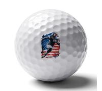 U.S.A. Flag Football Player Golf Balls Rubber Practice for Training for Backyard Beginner