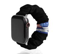 U.S.A Flag Israel Love Heart Scrunchie Watch Band Strap Wristbands Compatible with IWatch 42mm/44mm