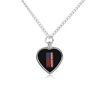 U.S.A. Flag Physician Assistant Heart Pet Ashes Necklace Jewellery Dog Alloy Keepsake Pendant Cat