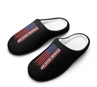 U.S.A. Flag Physician Assistant Mens Slipper Slip On Winter Warm House Slippers Shoes Indoor Outdoor
