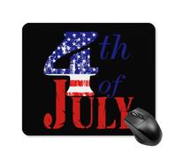 U.S.A Flag Ragged 4th of July Gaming Mouse Pad with Rubber Base