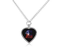 U.S.A Flag Ragged 4th of July Pet Ashes Necklace Memorial Jewelry Dog Cat Keepsake Funeral Urn Pendant for Men Women