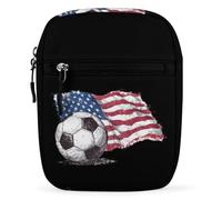 U.S.A Flag Soccer Football Mini Crossbody Bag Unisex Anti-Theft Side Shoulder Bags Travel Small Messenger Bag