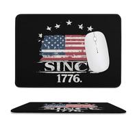 U.S.A Forth of July Independence Day Mouse Pad Waterproof Ultra-Thin Non-Slip Rubber Base Square Mouse Mat Gaming Mousepad 7.9"x9.4"