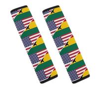 U.S.A. Ghana Flag Funny Car Seat Belt Pads Soft Shoulder Seatbelt Pads Protector Car Interior Accessories