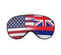 U.S.A. Hawaii State Flag Blackout Sleep Mask for Side Sleeper Soft Covers for Travel Essentials Nap