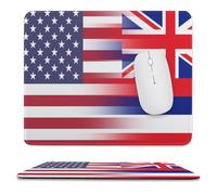 U.S.A. Hawaii State Flag Mouse Pad Waterproof Ultra-Thin Non-Slip Rubber Base Square Mouse Mat Gaming Mousepad 9.8"x11.8"