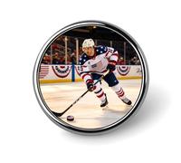 U.S.A Ice Hockey Round Badge Pin Metal Memorial Brooch Button Lapel Pins for Backpack Wedding