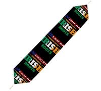 U.S.A. Irish Roots Plush Table Runner Boho Country Farmhouse Kitchen Dining Table Decoration 178*33cm