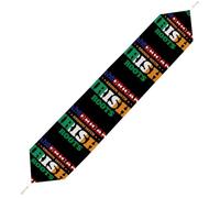 U.S.A. Irish Roots Plush Table Runner Boho Country Farmhouse Kitchen Dining Table Decoration 200*33cm