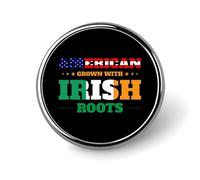 U.S.A. Irish Roots Small Round Button Badge Lapel Pins Badge for Bag 1" Shirt Accessories