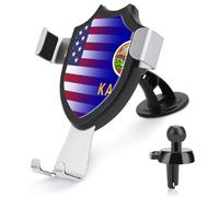 U.S.A Kansas State Flag Car Phone Holder Rotatable Mount Dashboard Windshield Air Vent Accessories