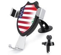 U.S.A Lebanon Flag Car Phone Holder Rotatable Mount Dashboard Windshield Air Vent Accessories