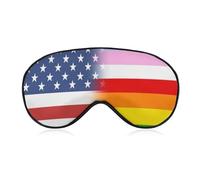 U.S.A. LGBTQ Transgender Flag Blackout Sleep Mask for Side Sleeper Soft Covers for Travel Essentials Nap