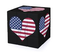 U.S.A Love Heart Flag 3-D Puzzles Magic Twist Cube