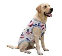 U.S.A Love Heart Flag Pet Ice Silk Vest Summer Dog Shirts Breathable T-Shirt Soft Outfits