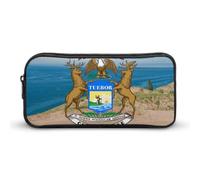 U.S.A. Michigan Sleeping Bear Dunes Pen Toiletry Bag Pencil Case Box Makeup Pouch Travel Cosmetic Organizer Purse