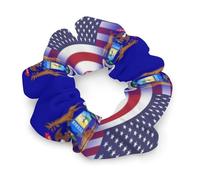 U.S.A Michigan State Flag Hair Scrunchies for Women Elastic Hair Bands Soft Hair Ties for Styling Gift Christmas Valentine's Day
