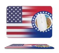 U.S.A Missouri State Flag Fashion Mouse Mat Pad Slim Anti-Slip Office Desk Accessories