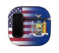U.S.A New York State Flag Slim Compatible with Airpods 4 Case Protective Hard Cover Skin