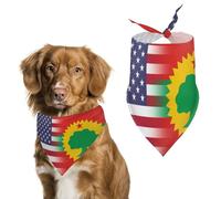 U.S.A Oromo Liberation Front Flag Dog Bandana Pet Scarf for Small Medium Large Dogs Triangle Bibs Photo Prop Gift
