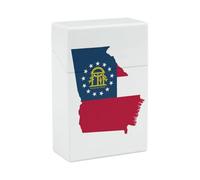 U.S.A. State Georgia Flag Map Cute Cigarette Case Smoking Box Pocket Holder Carrying Coin Pouch for Men Women