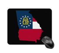U.S.A. State Georgia Flag Map Cute Gaming Mousepad Rubber Base Computer Desk Mat for Laptop Office