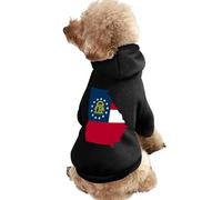 U.S.A. State Georgia Flag Map Funny Dog Hoodie Sweatshirts Pet Pullover Puppy Cats Clothes for Small Medium Large