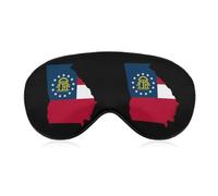 U.S.A. State Georgia Flag Map Funny Eye Mask for Sleep with Adjustable Strap Blocks Light Eye Shade Cover