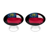 U.S.A. State Georgia Flag Map Funny Round Cabinet Knobs Stainless Steel Drawer Pulls Decorative Door Handles