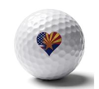 U.S.A. State of Arizona Flags Heart Custom Golf Ball Soft Practice Golf Balls Performance Distance And Speed for Indoor Outdoor