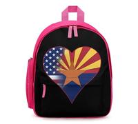 U.S.A. State of Arizona Flags Heart Cute Backpack Small Daily Daypack Travel Shoulder Bag with Adjustable Strap Funny Graphic