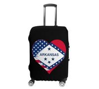 U.S.A. State of Arkansas Flag Heart Travel Luggage Protector Cover Fits 19-32 Inch